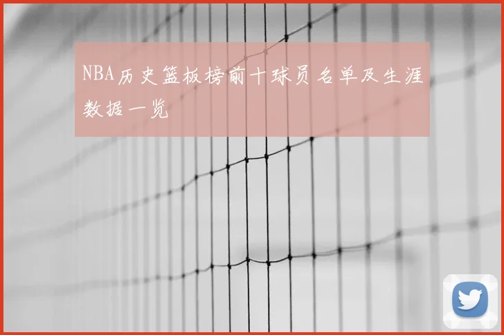 NBA历史篮板榜前十球员名单及生涯数据一览